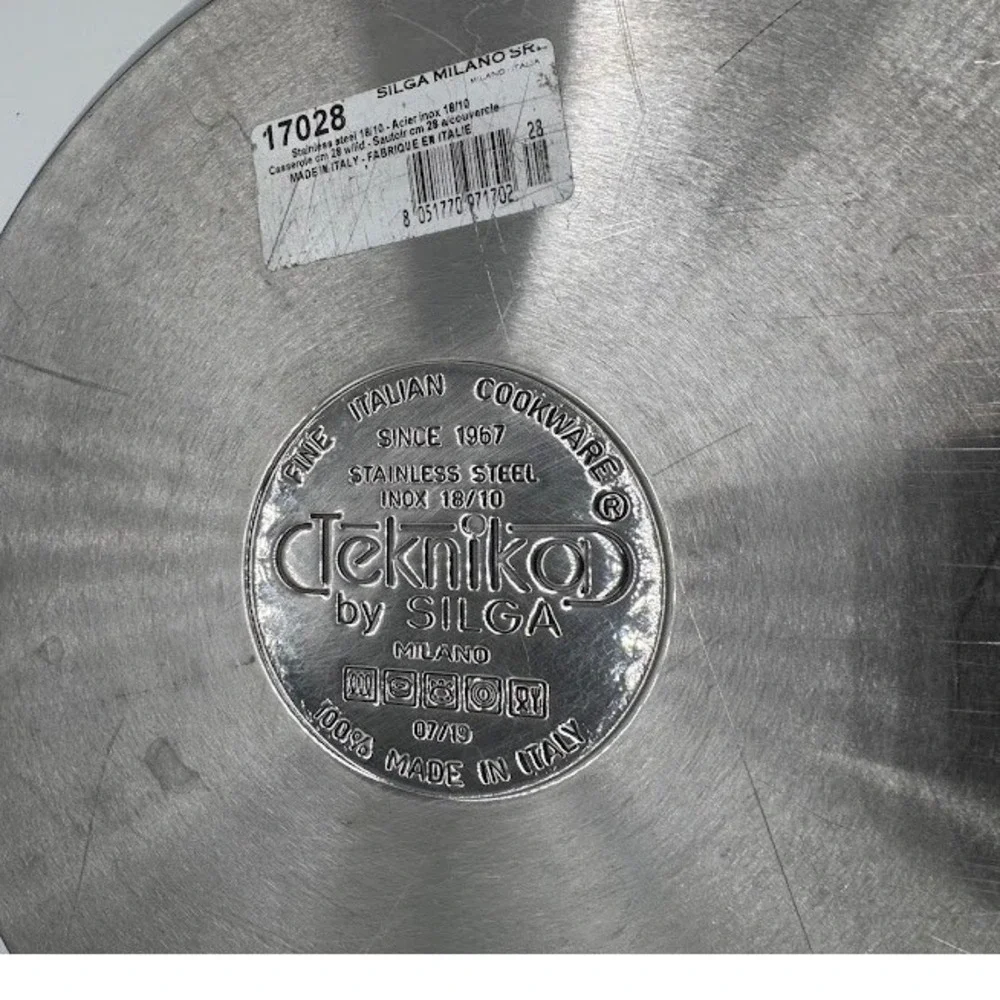 Silga Design Milano Teknika 18/10 Stainless Steel 28cm Casserole Pan with Lid